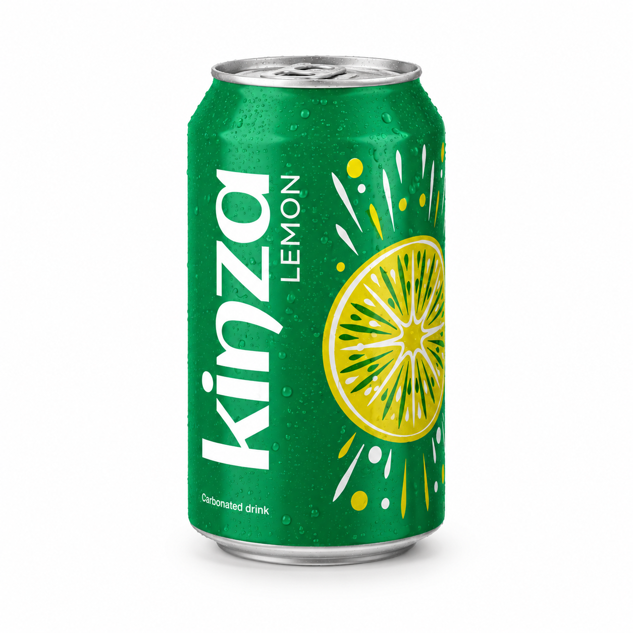 Kinza Lemon 24 x 320ml pack of 24 sparkling lemon soft drink cans