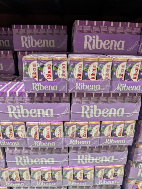 Ribena Blackcurrant Cartons Pallet